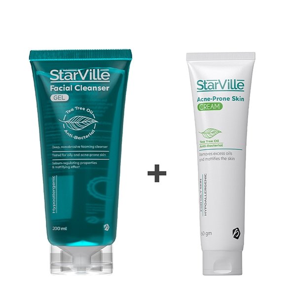 Starville Facial Cleanser + Acne Cream