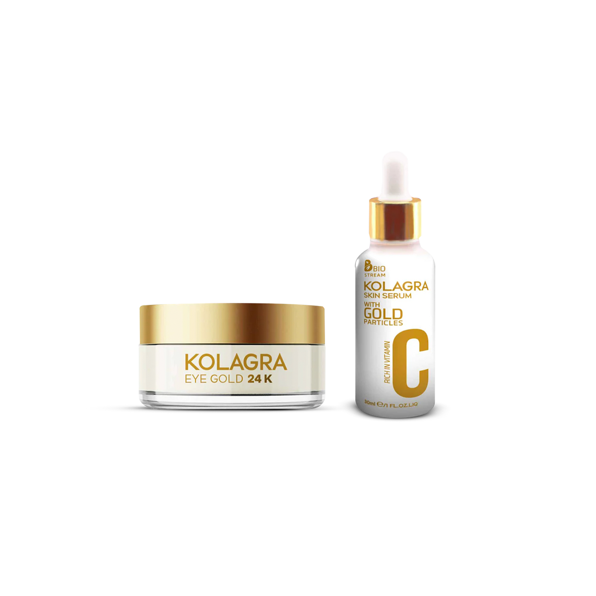 Kolagra Gold Serum + Eye Gold Gel