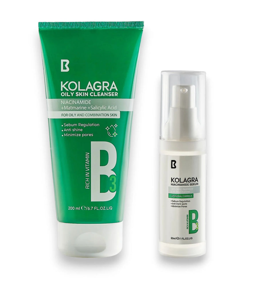 Kolagra Niacinamide Serum + Oily Skin Cleanser